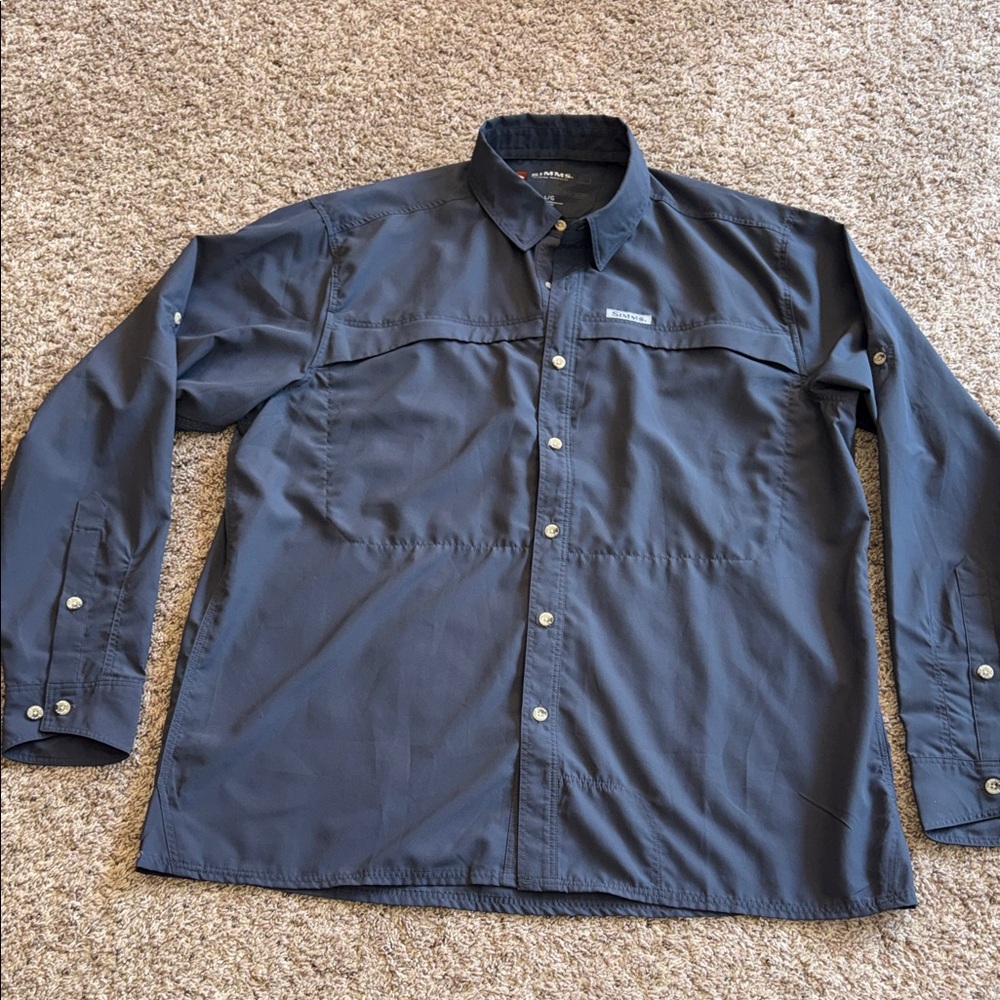 Simms Fishing Products Button Down Guide Shirt Si… - image 1